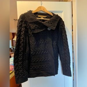 Cardigan Black Sweater Size L INIS Craft